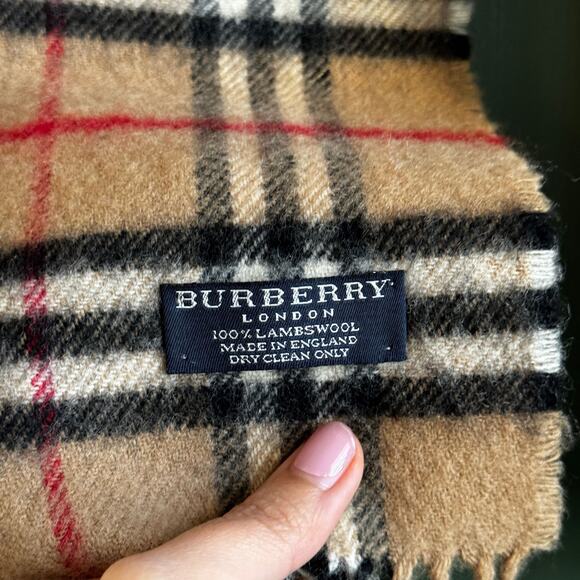 BURBERRY LAMBSWOOL CLASSIC CHECK SCARF - Picture 2 of 3
